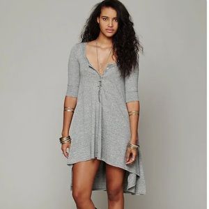 Free People We the Free High Low Henley Dress - XS